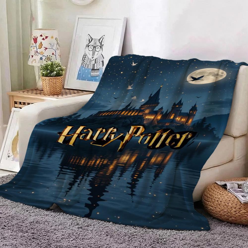 Gryffindor House Flannel Printed Blanket Comfortable Skinfriendly Throw Blanket For Bedroom Sofa Nap Home Decor Great Holiday Gift