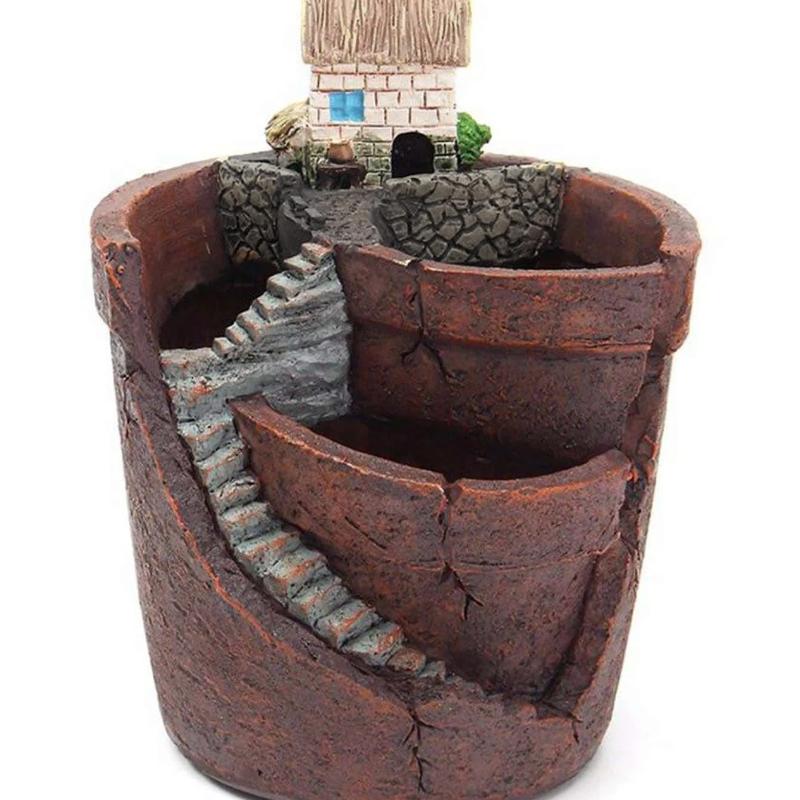 Succulent Flower Pot Ornaments for Decorating Garden Micro-landscapes, DIY Resin Small Flower POTS for Plant Bonsai