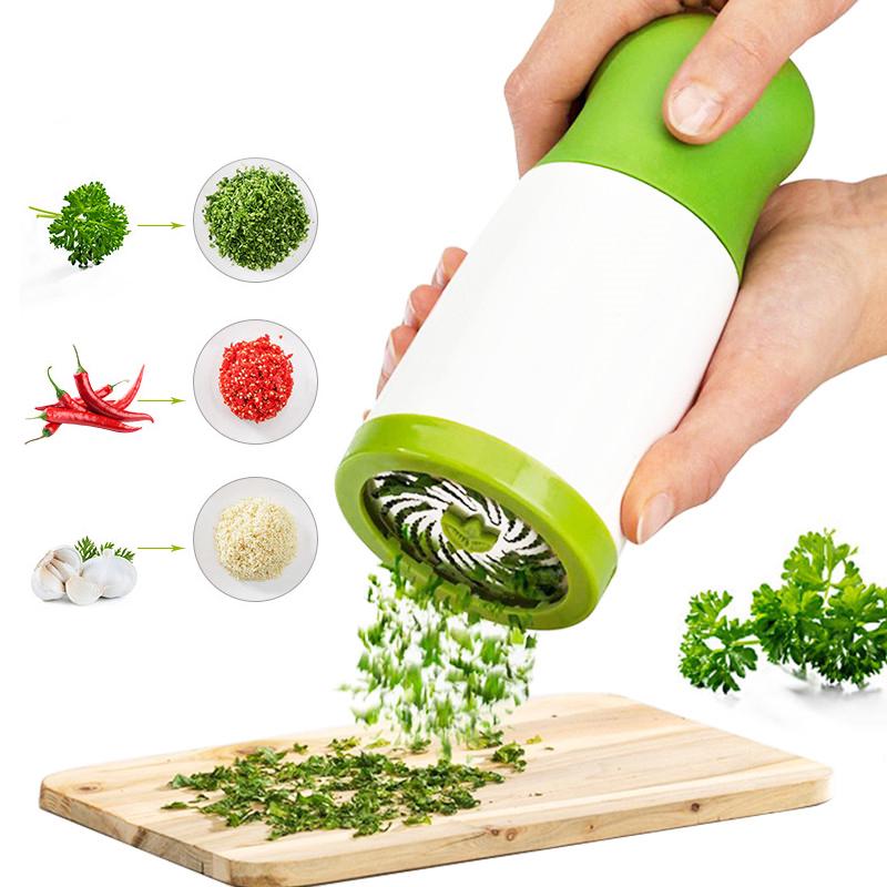 Herb Grinder Spice Mill Garlic Parsley Shredder Chopper Stainless Steel Fruit Vegetable Cutter