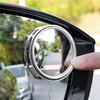 2Pcs Round Frame Convex Spot Safety Driving Wide-Angle 360 Degree Adjustable Clear Rearview Mirror Car Accessories