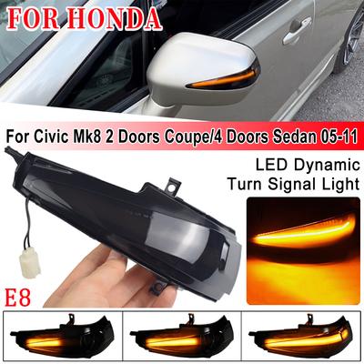 Dynamic Turn Signal LED Rearview Mirror Indicator Blinker Repeater Light For Honda Civic Mk8 Sedan FD1 FD2 FD3 for Civic 2D