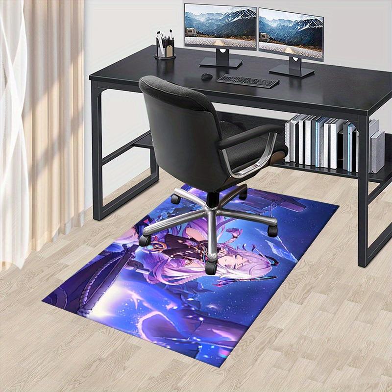 Office Carpet Genshin Impact Fantasy Anime Character Design for Desk Chair Protection, Gaming Room D