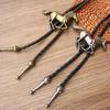 Vintage Horse Pendant Necklace: Adjustable Punk Style Bolo Tie and Sweater Chain Accessory
