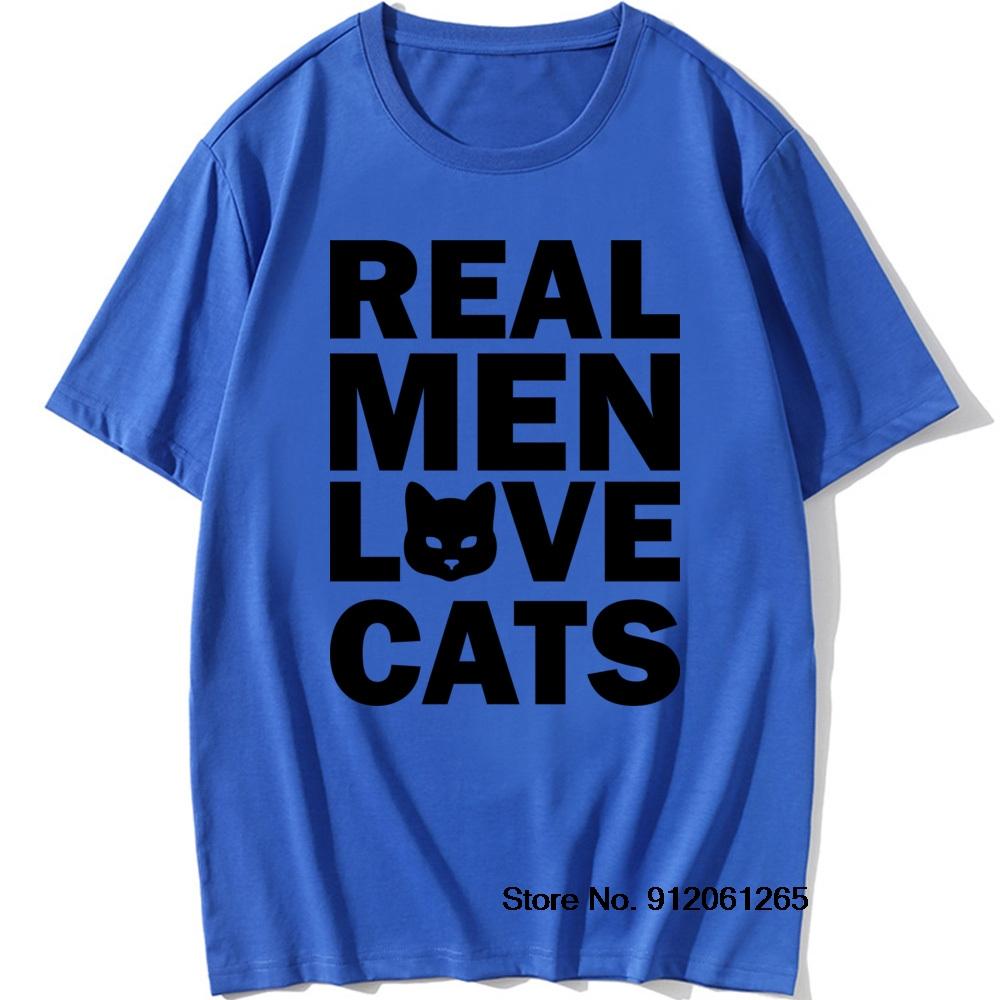 Real Unisex Love Cats Animal T Shirt Vintage Cats Lover Tshirt Cotton Tshirts Cool Daddy Mother Gift Oneck Short Sleeve Tops Tees