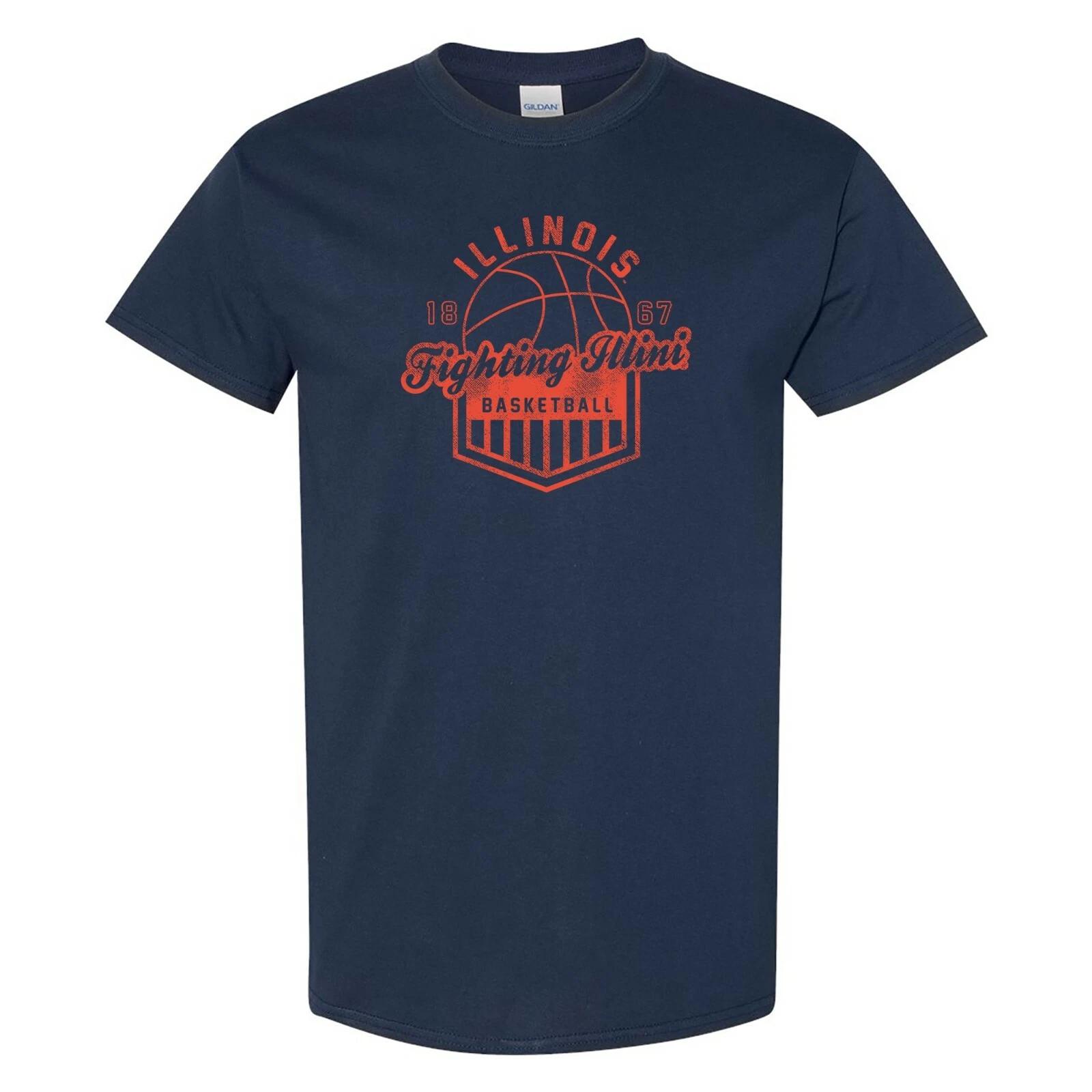 University of Illinois Fighting Illini Basketball Shield T Shirt S