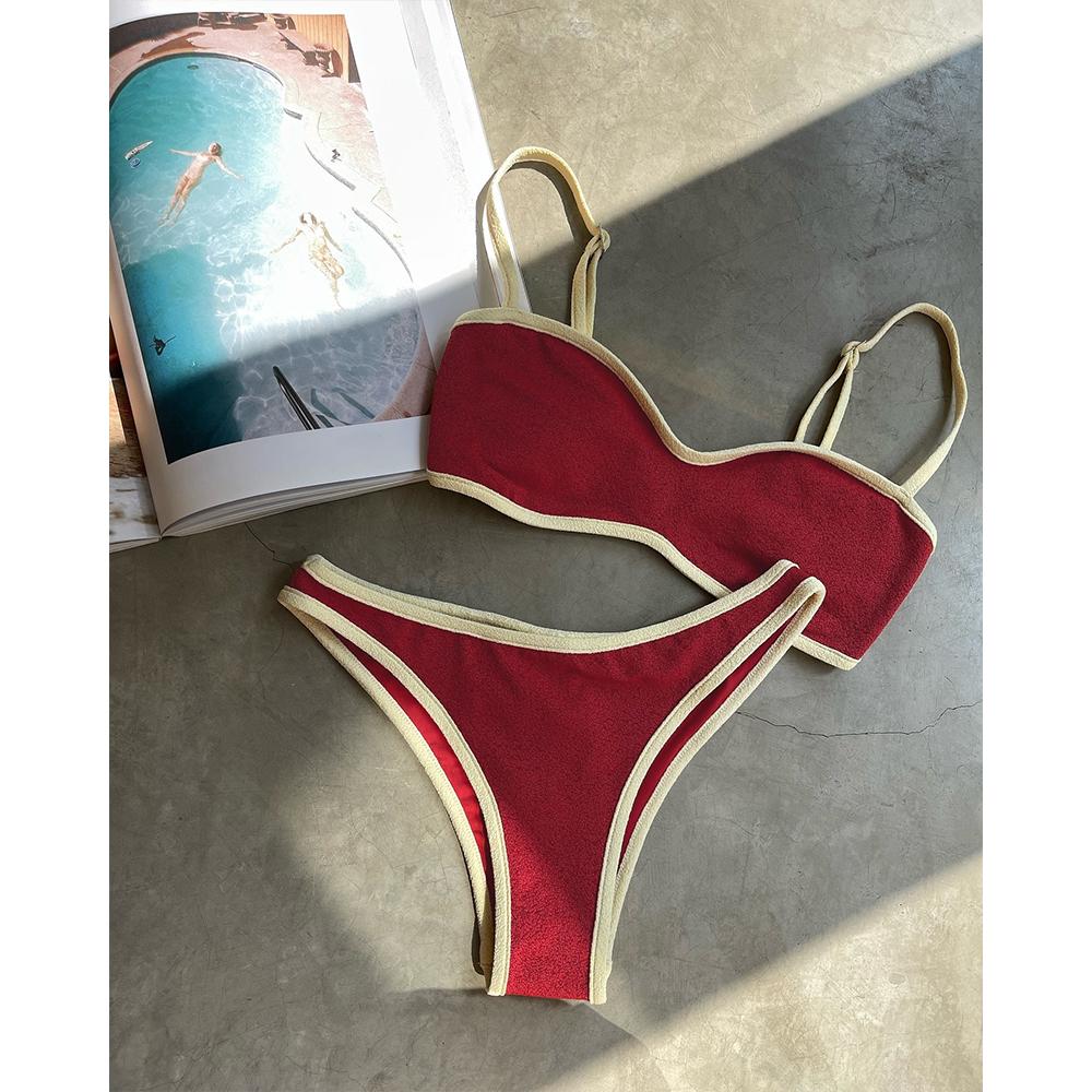 

Микро Бикини Пуш Ап Женские Купальники 2025 Сексуальная Купальная Одежда Бразильский Набор Бикини Розовый Бикини Пэчворк Купальник Бандо Пляжная Одежда L