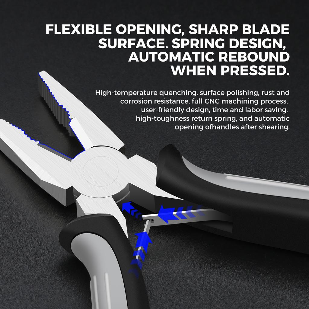 Pliers Tool Set Mini Pliers Repair Tool Bag Long Nose Flat Nose Bent Nose Combination Pliers Universal Remover Tool 8-Piece Set