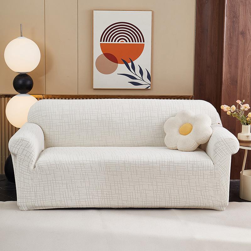 Jacquard Fleece All-inclusive Elastic Sofa Cover New Four-season Universal Thickened Sofa Cover Fabric Sofa Cover single seat 90-140cm