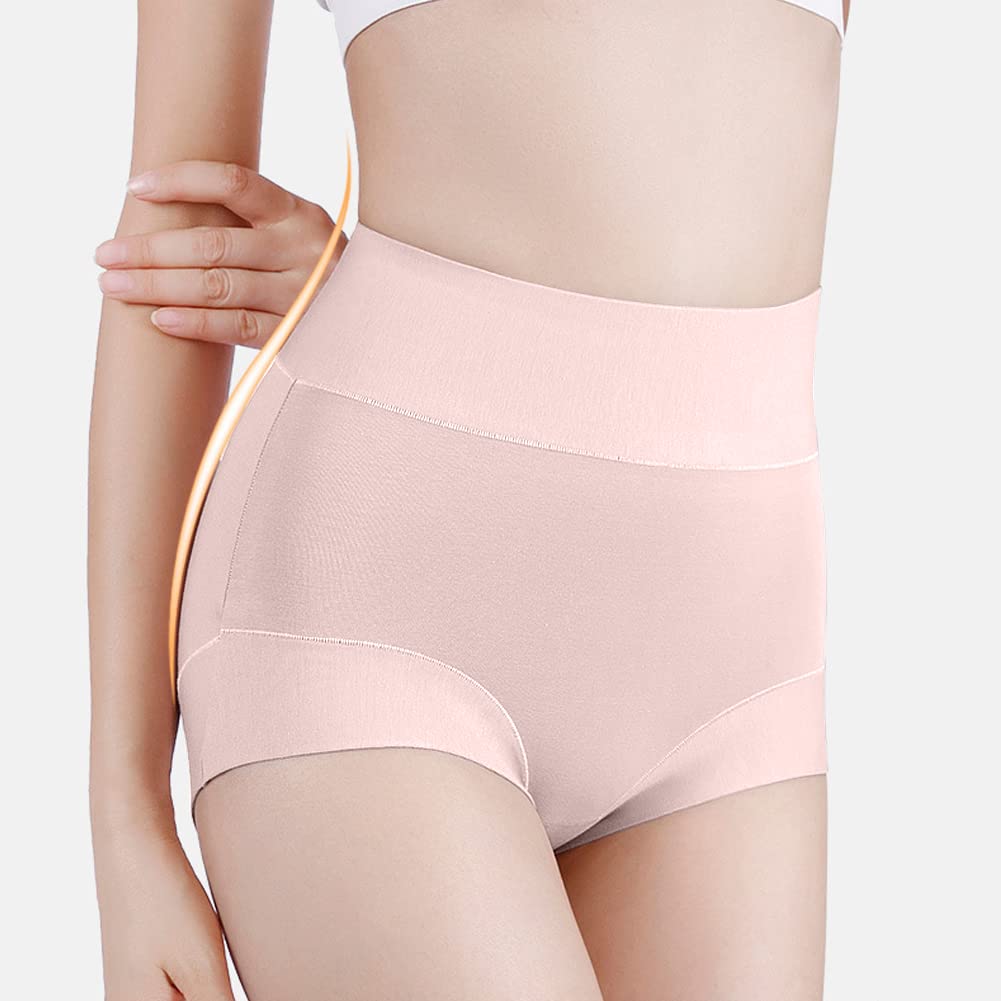 HINICE Cotton Postpartum Maternity Panties Size Women's High-Waisted Deep-Wearing Panties, Full-Length, Full-Covering, (Pink, 3L)