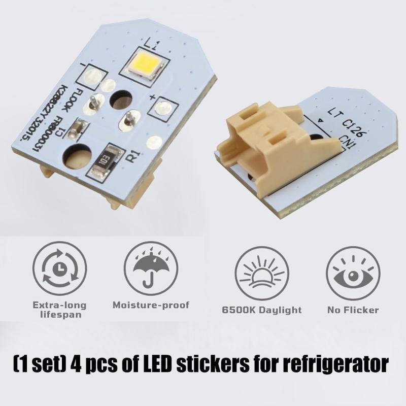 4 Stück LED-Lichter Ersatz für PS4704284 3033142 EAP12172918 AP6261806 Kühlschrank-Innenbeleuchtung zum Ersatz
