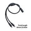 DC7909 Power Cord 1 Female to 2 Male Splitter DC8MM Extension for Solar Generators