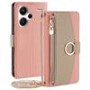 For Xiaomi Redmi Note 13 Pro+ 5G Crossbody Case Zipper Pocket Phone Cover with Makeup Mirror