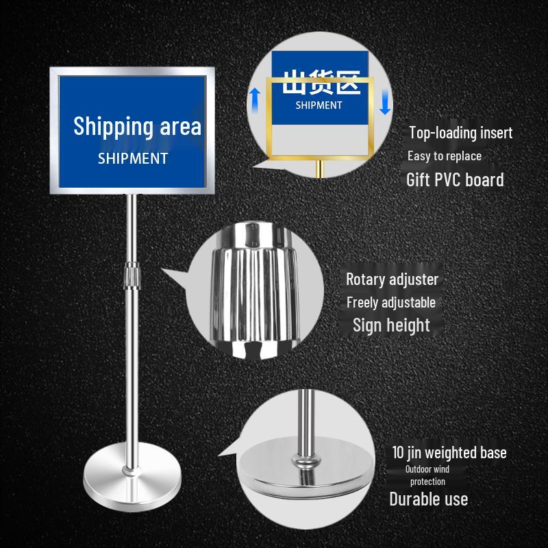 Oushimai A3 Adjustable Silver Stainless Steel Display Stand