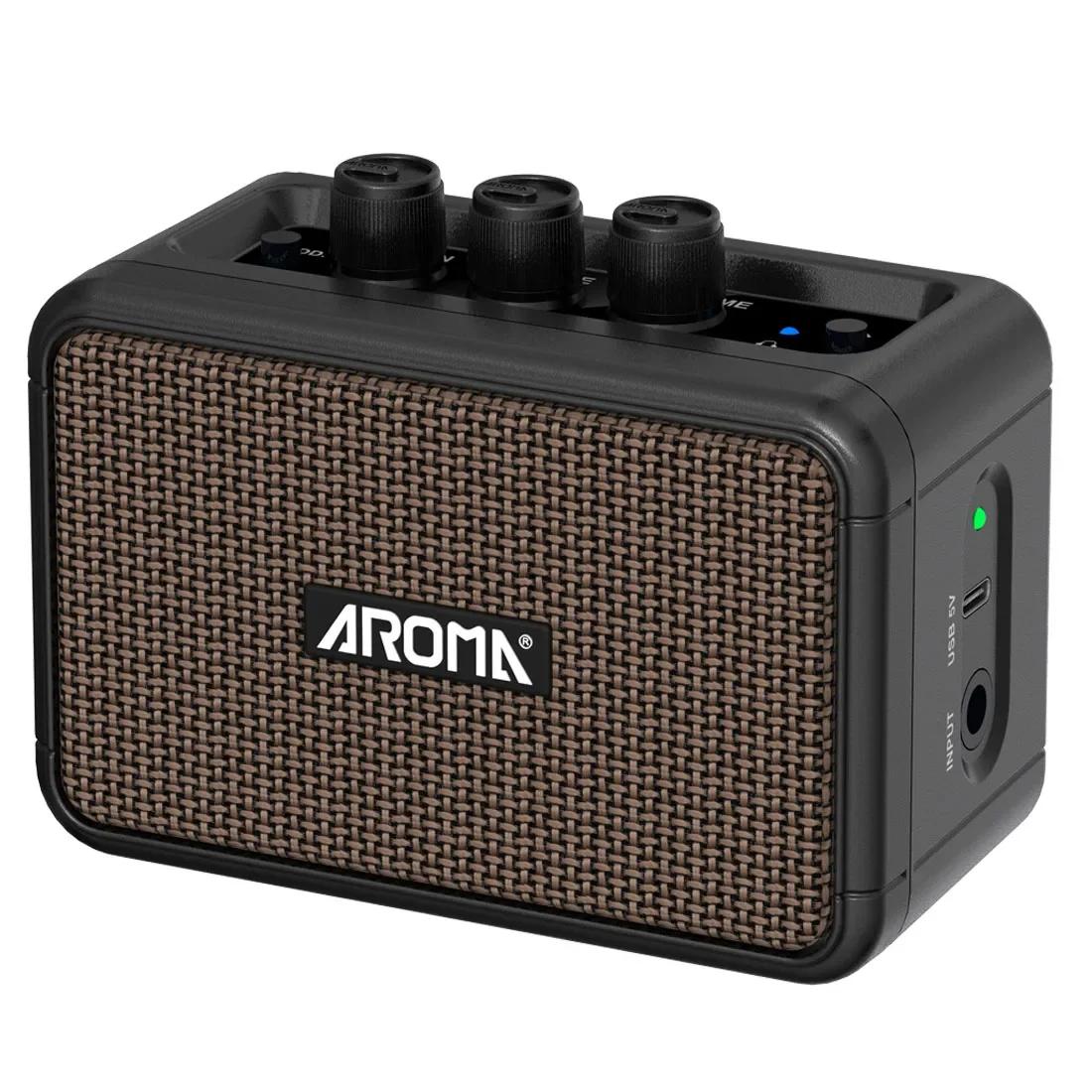 

Гитарный усилитель Aroma AG-04, Перезаряжаемый беспроводной мини-усилитель для электрогитары, Портативный усилитель с эффектами Clean и Overdrive