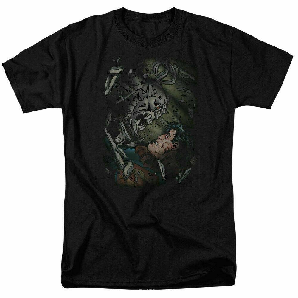 26 Superman Epic Battle T Shirt Licensed Comic Book Movie Tee Black Unisex T-Shirt XL