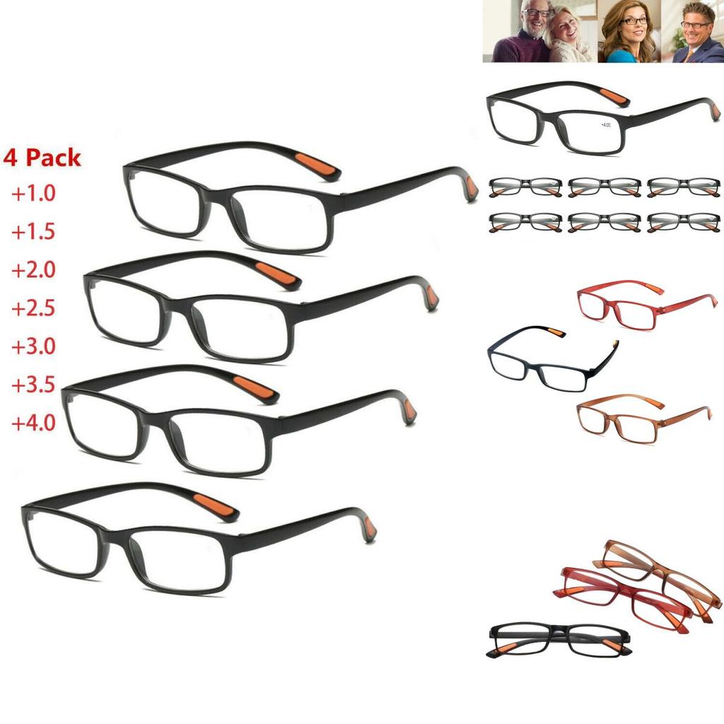 Set Of 4 Ultralight Reading Glasses For Men And Women Magnifying Glasses For Clear Vision
