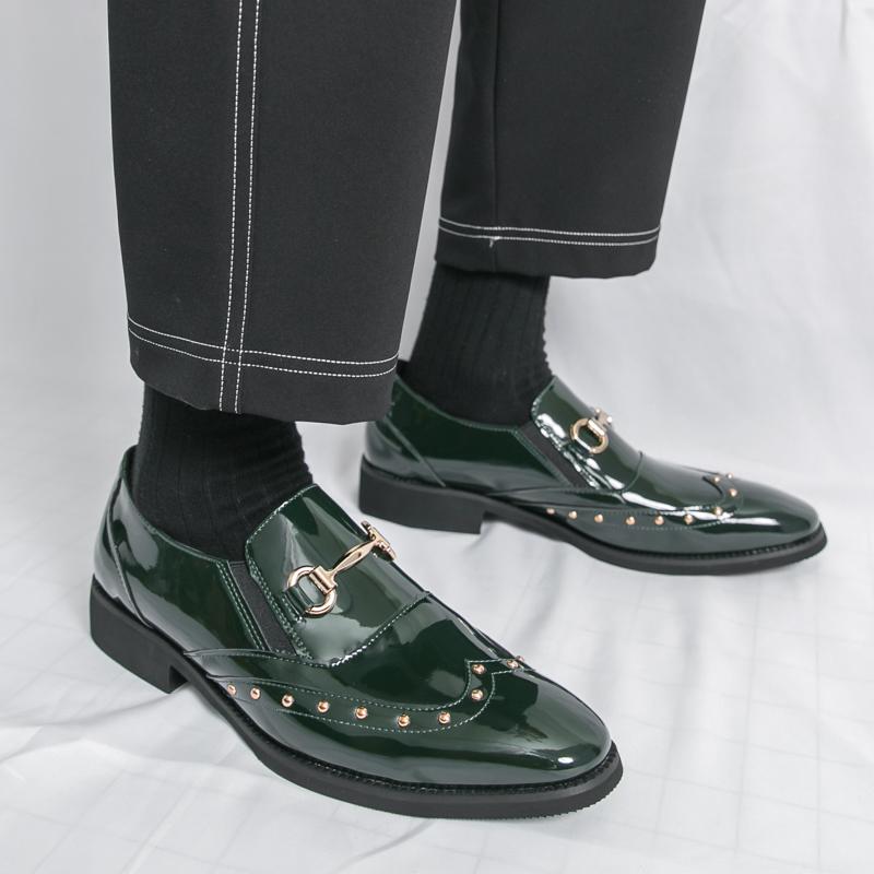 Fashion Men's Leather Loafers All-match Slip-On Shoes Classic Men Designer Dress Flats Comfortable Office Shoes Non-Slip Casual Footwear
