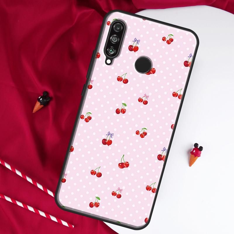Kirschfrucht Süße Collage Für Huawei Nova 8i 7i 11i 12i 12s 9 10 SE Y90 Y60 Y70 Y72 Y61 Y91 P30 P40 Lite P60 Pro Hülle