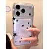 Sweet and Cool Black Stars Are Suitable for IP17Promax Mobile Phone Case Apple 16/15Pro Space Case 14 Transparent New Model.