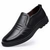 Men's Leather Shoes New Black Soft Bottom Anti Slip and Breath Shoes Men's Business Dress Casual Zapatos Luxury Light Flat