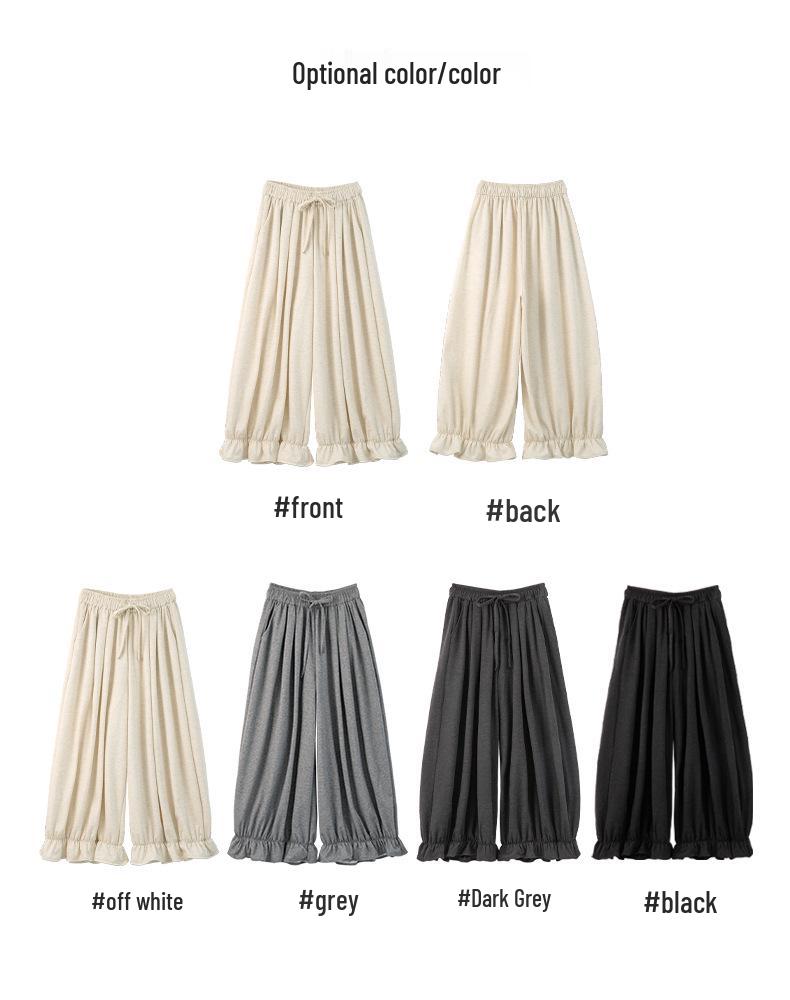 Chic Korean-Style Women's Lantern Pants: Princess Popular Autumn Casual Cropped Trousers