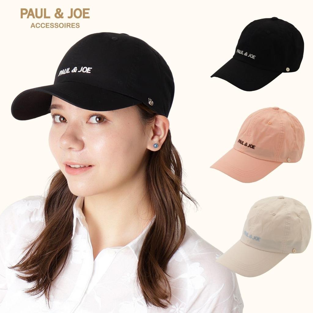 [Moonbat] PAUL & JOE ACCESSOIRES Lightweight Logo Cap Deep with Logo Charm Deep Cap Women's 71002 Black