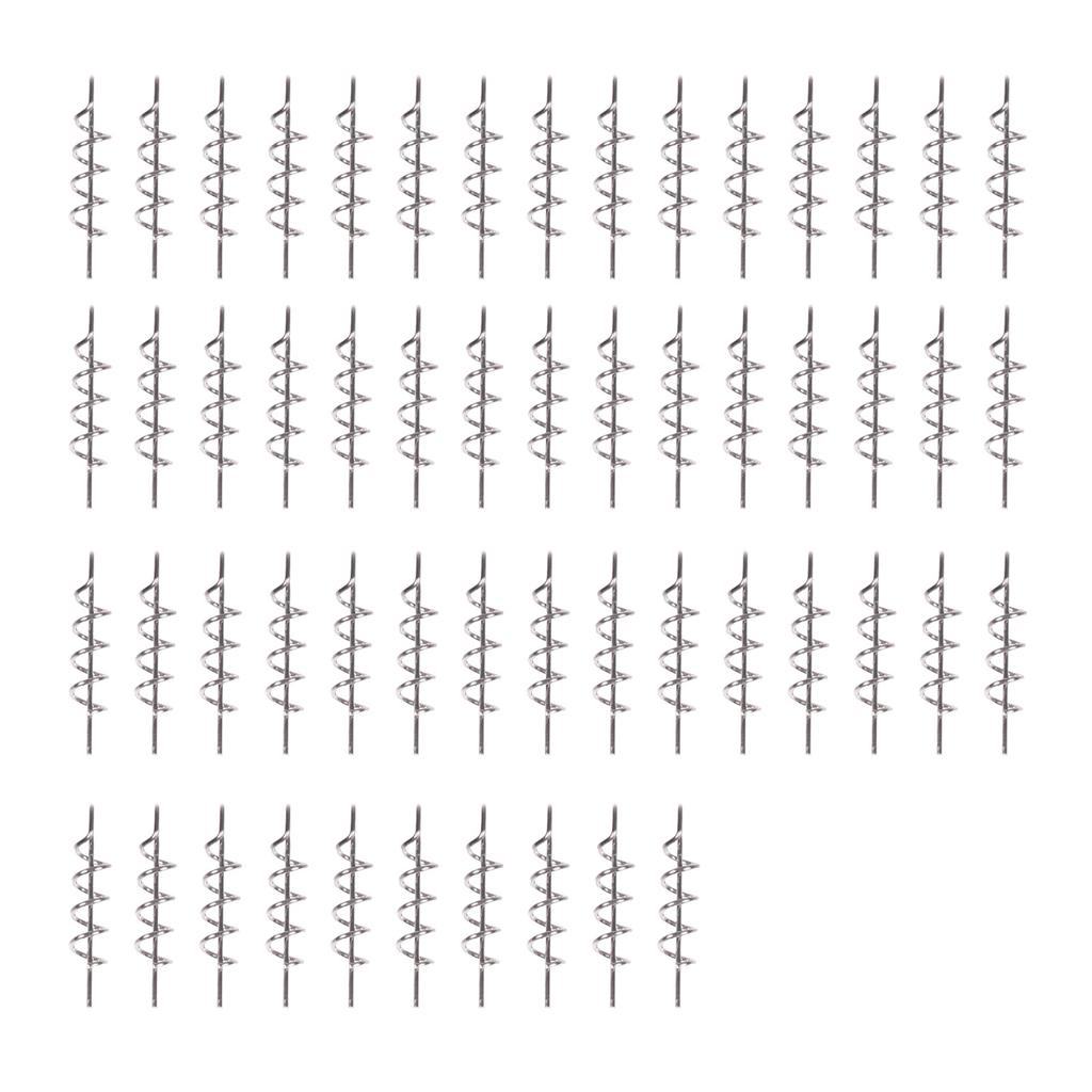 50Pcs Twist Lock Fishing Hook High Carbon Steel Spring Fishing Hook Swivels Spring for Saltwater Freshwater Fishing