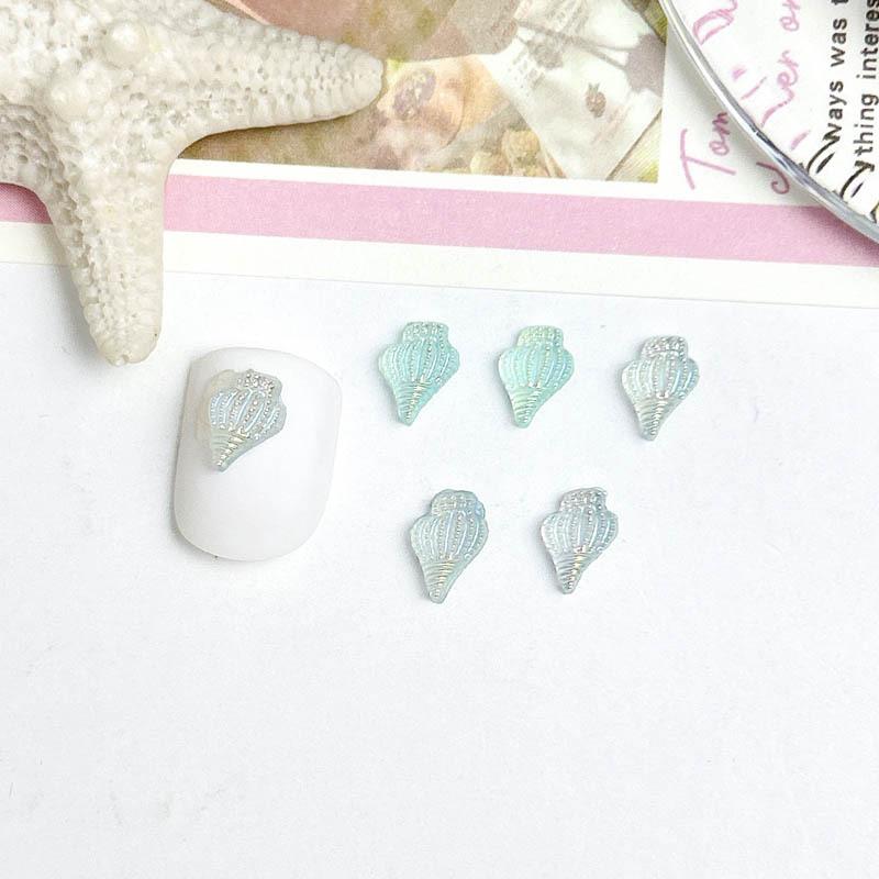 New Aurora Nail Art Accessories Tiny Conch 3D Small Ice Transparent Nail Decorations Mixed Rhinestones Phone Accessories