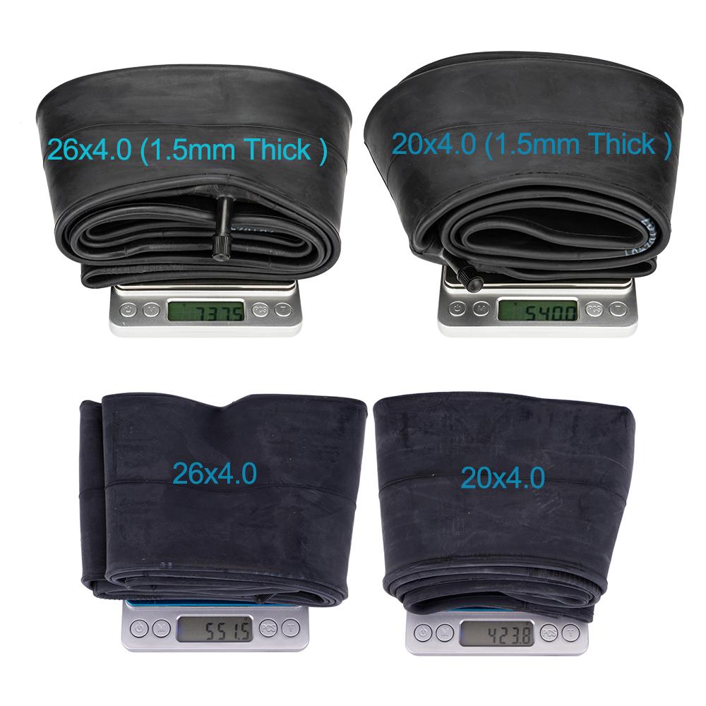 ZTTO 1pcs Fat Bicycle Tube 20x3.0 20x4.0 26x4.0 Bike Inner Tube For Snowmobiles Bicycles A/V Black Tyre