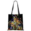 Painted Abstract Print Casual Shoulder Bag Women Shopping Reusable Tote Bag 2022 Harajuku Canvas Travel School Beach Handbag