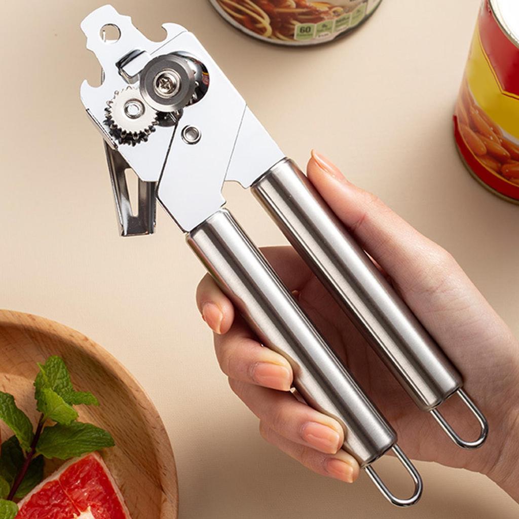 Can Opener Stainless Steel Manual Jar Lid Lifter Hand Can Opener For Family Restaurant Bar Outdoor Apartment Kitchen Grill BBQ
