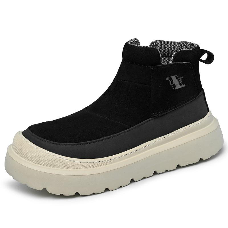 

Модные винтажные классические ботильоны из искусственной ПУ кожи для мужчин, уличная мужская трекинговая обувь, нескользящие походные базовые ботинки для отдыха, мужские боты 44 чёрный