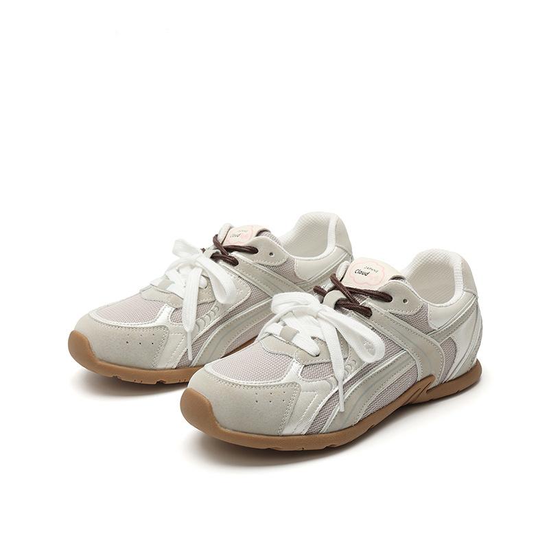 

Версия из коровьей кожи натуральная кожа женские осенние новые туфли в стиле пустоши ретро папины кроссовки повседневные универсальные спортивные женские туфли 40 светло-серый