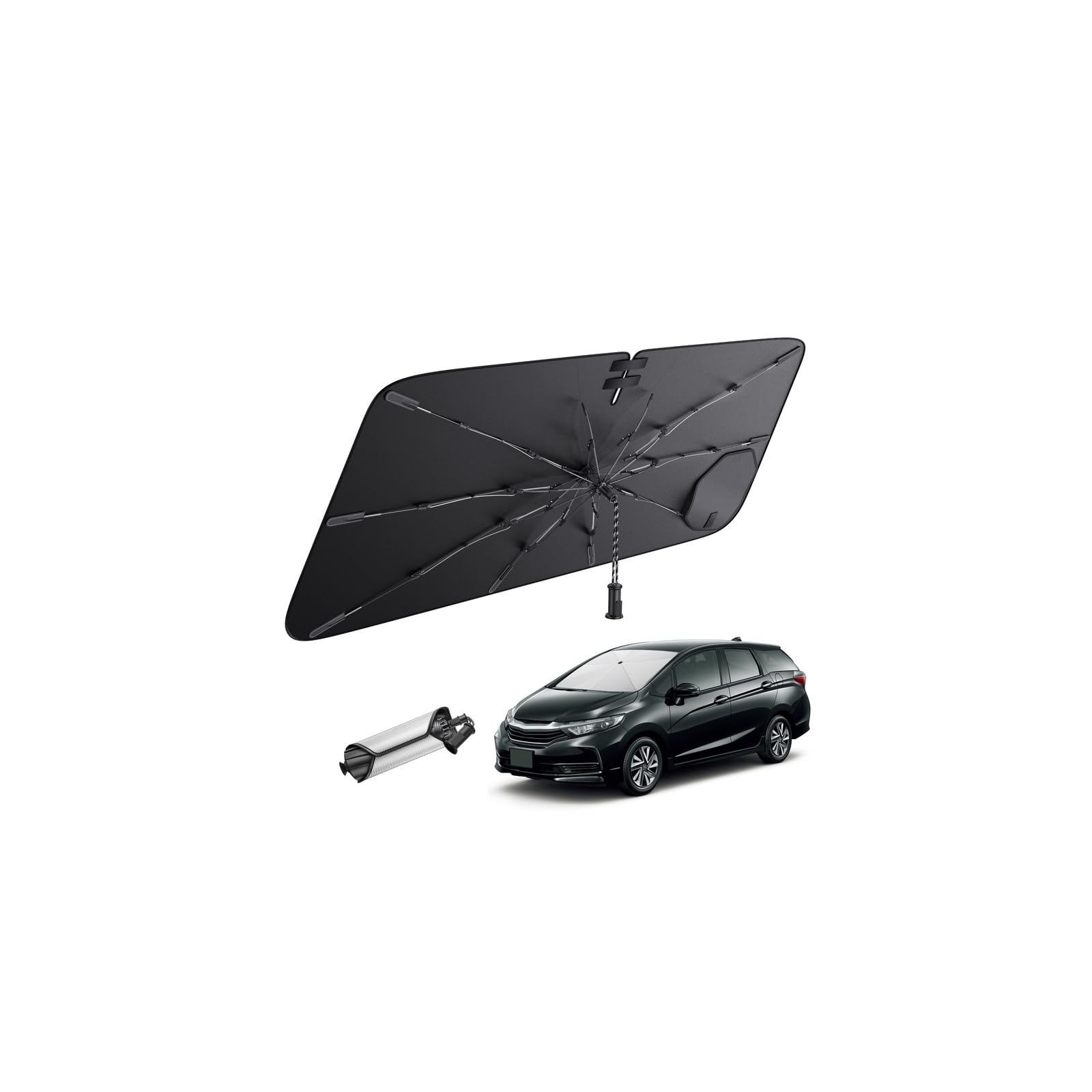 ruiya [2026 New Development] Honda New Shuttle GP7 GP8 GK8 GK9 Dedicated Sunshade Umbrella Dashcam Compatible Pull Cord Type Suction Cup Wide Band Sto