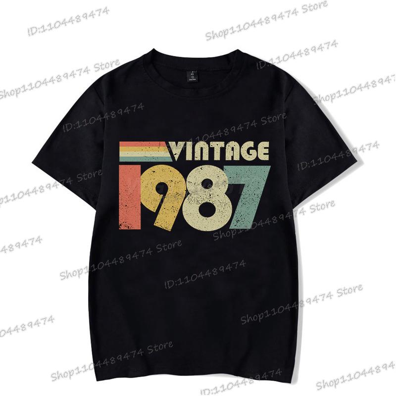 Harajuku 1980 To 1989 Year Streetwear Men Short Sleeve Established 1985 T-shirt O-neck Women Birthday Gift Fashion Tshirts