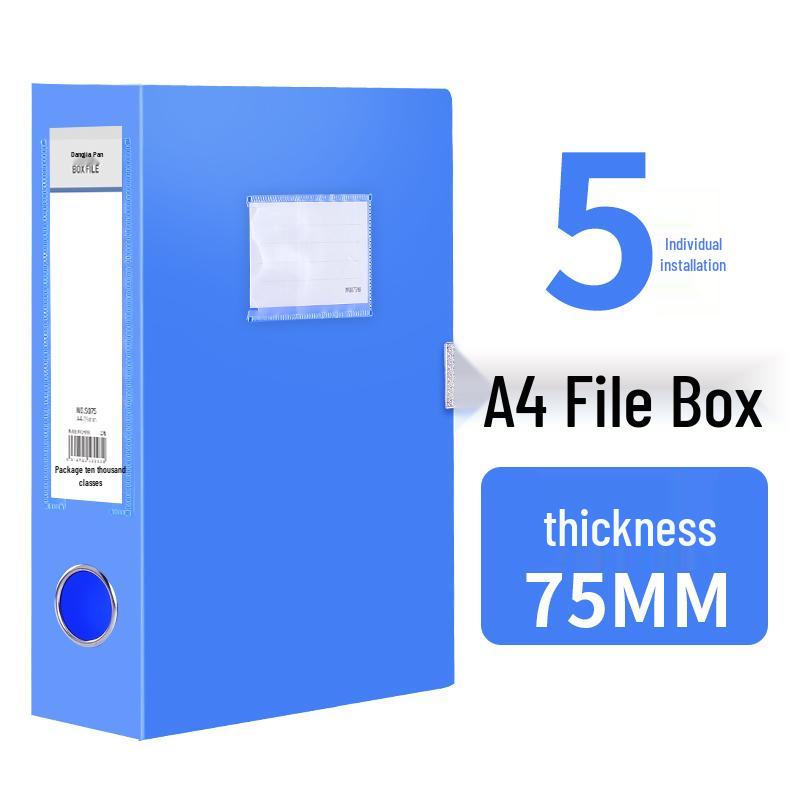 Set of 10 A4 Transparent Plastic File Storage Boxes, 55mm Thick, for Home or Office Use
