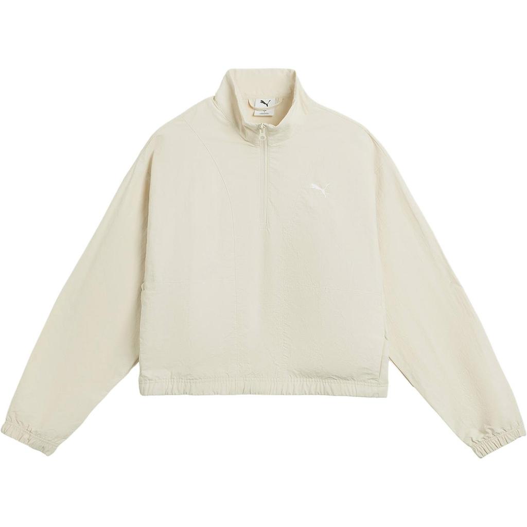 Puma Logo Sports Casual Stand Collar Woven Zip Long Sleeve Jacket Women Jackets 690942-87