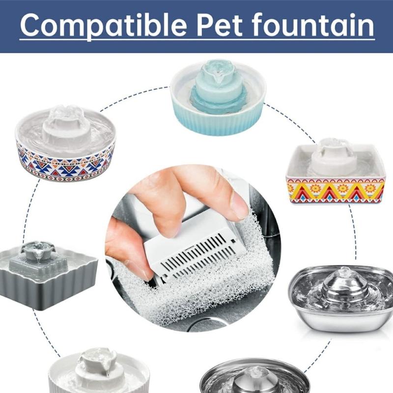 Cat Water Fountain Filter Replacement Sponge Drinking Water Filtration Accessory
