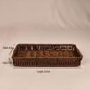 Rectangular Woven Rattan Basket for Tableware and Snacks