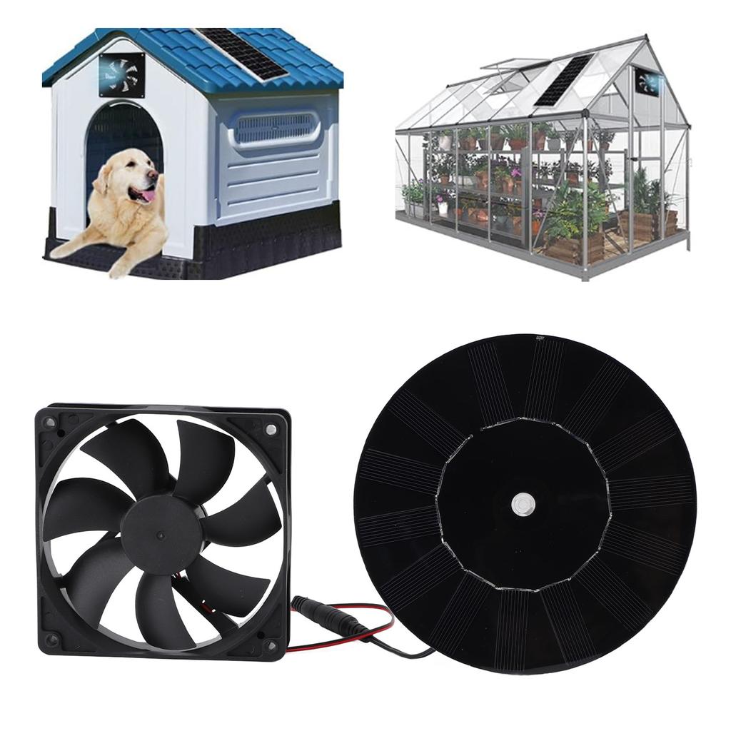 Solar Powered Exhaust Fan 10W 16CM Monocrystalline Silicon Solar Panel Ventilation Exhaust Fan Kit f