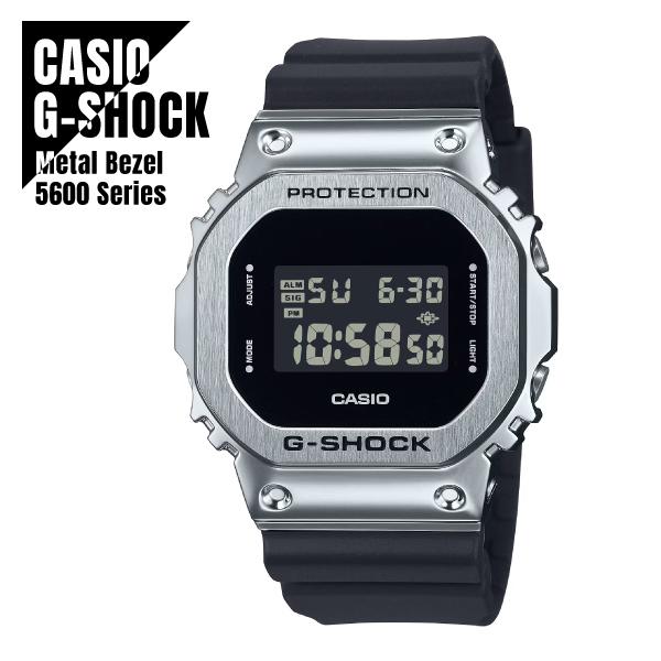 Casio Digital Metal Cover Compact LED Light Watch G-SHOCK (Black/Silver) GM-5600U-1JF