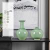 Green Glaze Antique Chinese-style Jingdezhen Ceramic Vase for Flower Arrangement and Home Decoration