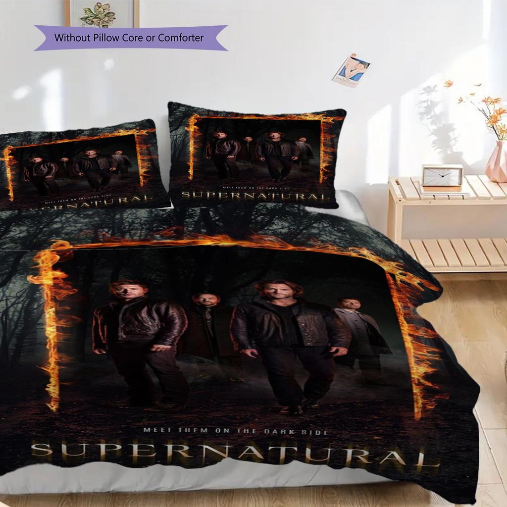 Supernatural Dark Side Encounter Threepiece Set 1 Duvet Cover 2 Pillowcase Without Core Christmas Birthday Gift Duvet Cover And Pillowcase