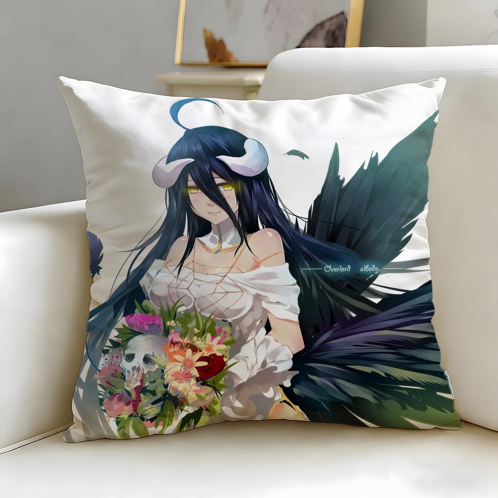 classic anime OVERLORD Cushion Cover Soft & Easy-Wash Pillow Case – Versatile for Couch, Bed, Travel and Office