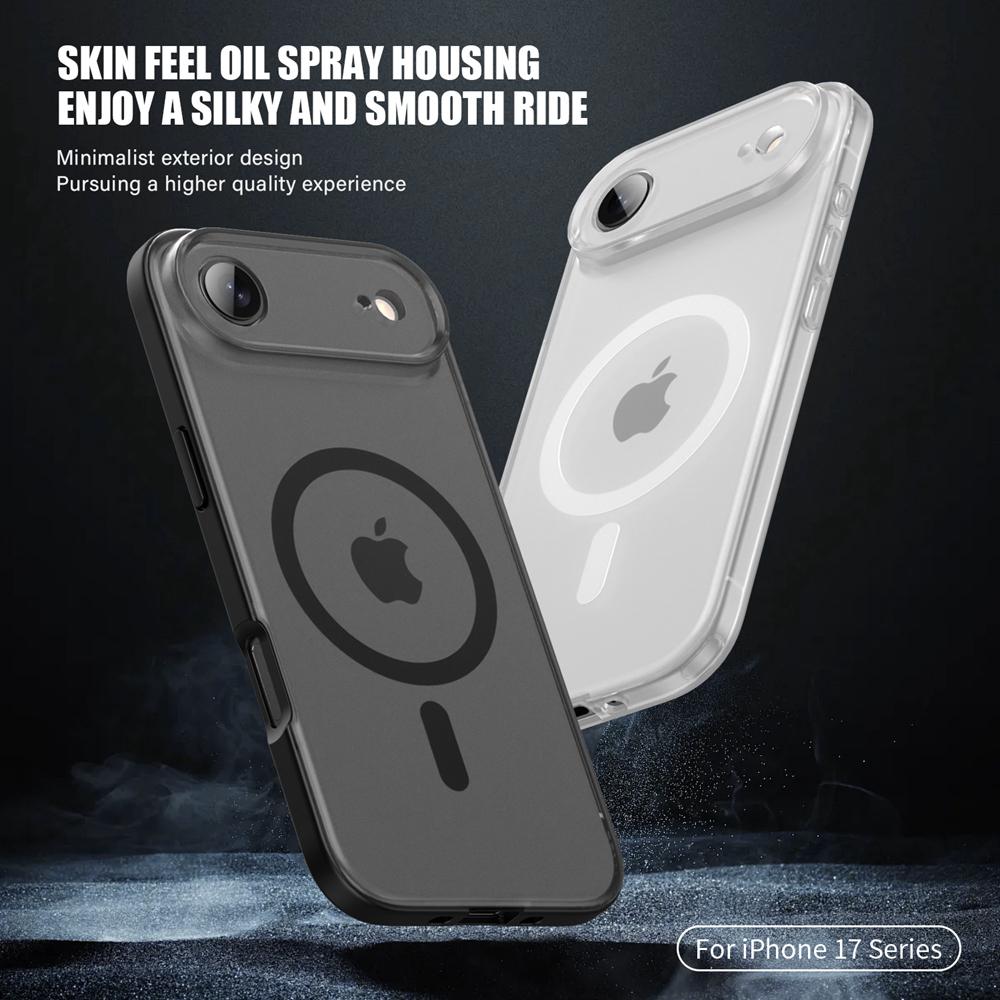 KEYSION Translucent Matte Case for MagSafe for iPhone 17 Air TPU+PC Wireless Charging Shockproof Phone Cover for iPhone 17 Air