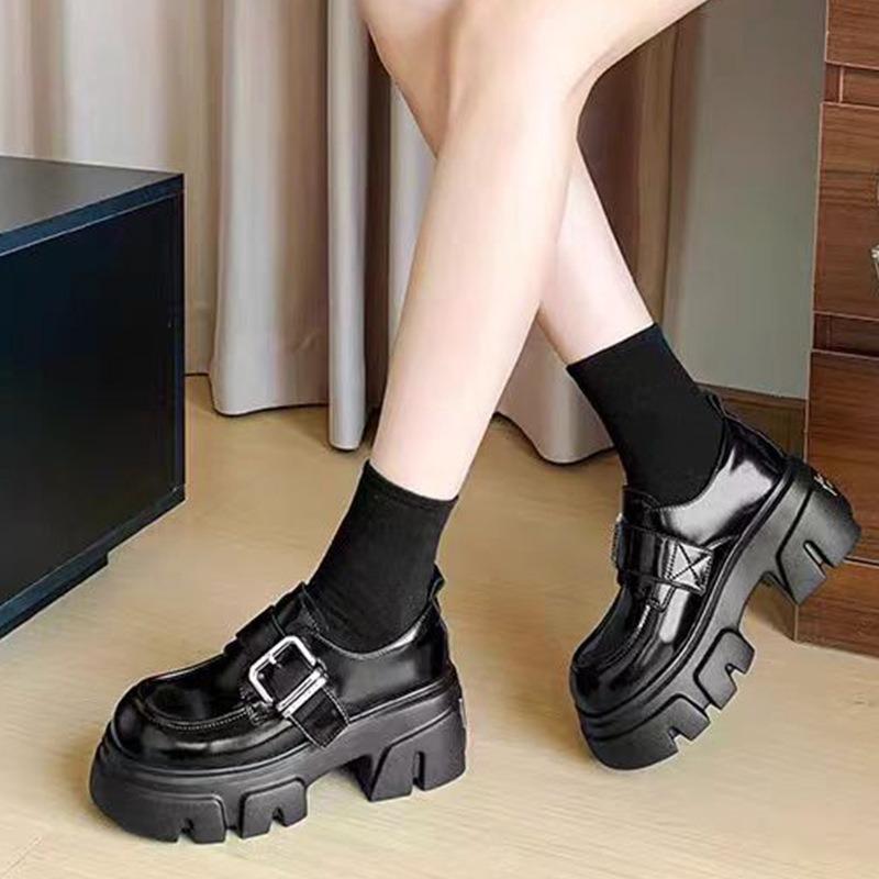 British small leather shoes with 100 JK small spring velvet college style single shoes Mary Jane shoes