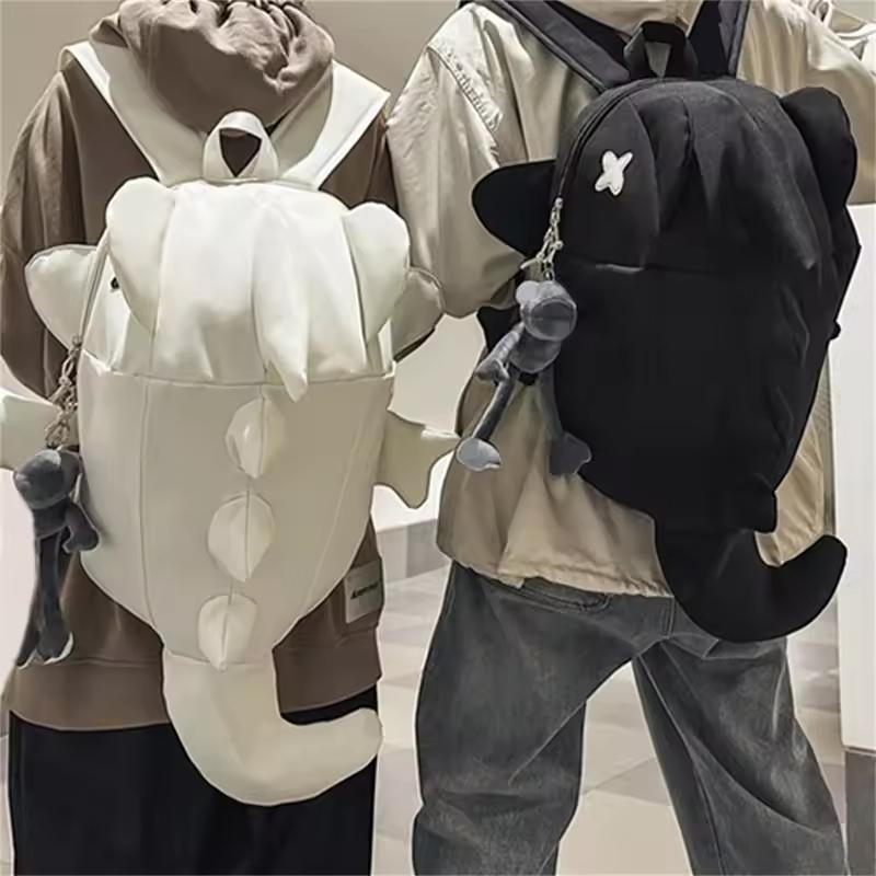 Men Women Backpack Trendy Shark Shaped Large Capacity School Backpack Daily Bag for Casual Street