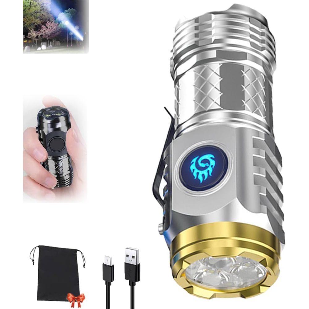 Pocket Portable Three-eyed Monster Mini Flash Super Strong Flashlight, Thumb Size Flashlight