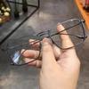 Metal Frame Anti Blue Light Glasses Square Frame Optical Eyeglasses Men's Eyewear  Reading