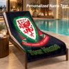 Custom Text Wales Rugby Print Beach Towel Large Towel For Home Bathroom Beach